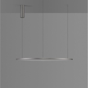 Lustra LED suspendata design modern circular TARQUIN D-80cm argintie - Img 7