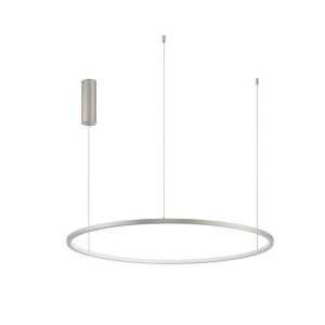 Lustra LED suspendata design modern circular TARQUIN D-80cm argintie - Img 1