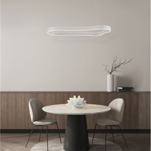 Lustra LED suspendata design modern DUSSA alba 169065 universul-luminii.ro