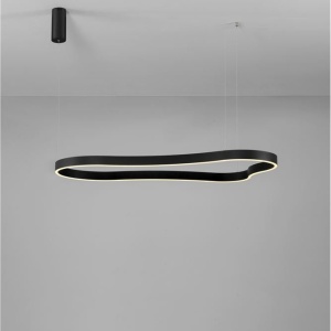 Lustra LED suspendata design modern DUSSA negru, 120x66cm 245705 universul-luminii.ro