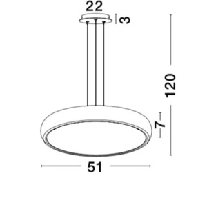 Lustra LED suspendata design modern Gap, alb - Img 3