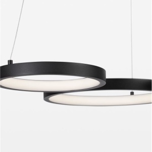Lustra LED suspendata design modern MAGNUS R3 neagra - Img 6