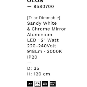 Lustra LED suspendata design modern OLOS, 35cm 158375 universul-luminii.ro