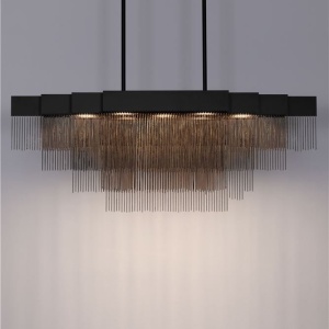 Lustra LED suspendata design modern REVIA negru - Img 5