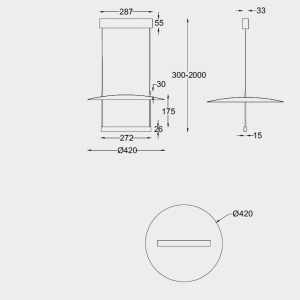Lustra LED suspendata design modern SUN II D-42cm - Img 3