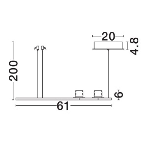 Lustra LED suspendata design modern VEA - Img 12