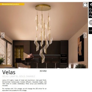 Lustra LED suspendata design modern Velas - Img 7