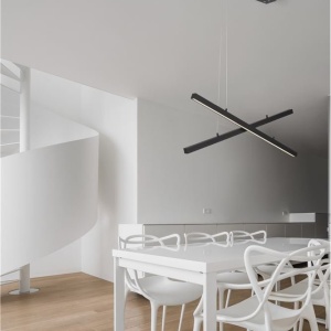 Lustra LED suspendata design modern X-LINE neagra - Img 2