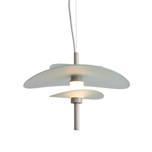 Lustra LED suspendata Kyoto sand/ alb - Img 3