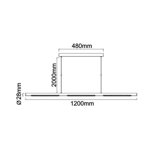 Lustra LED suspendata liniara MECA 28W negru 3000K - Img 4