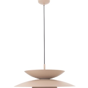 Lustra LED suspendata metal bej Mayumi - Img 3