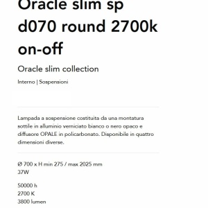 Lustra LED suspendata Oracle slim sp d070 round 2700k on-off WH - Img 4