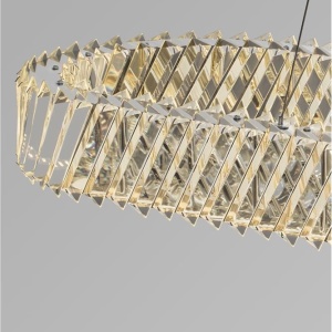 Lustra LED suspendata ovala design elegant ARIETTA L-119cm - Img 5