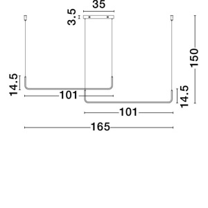 Lustra LED suspendata stil minimalist liniar STRITA L-165cm 236925 universul-luminii.ro