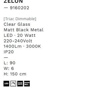 Lustra LED suspendata stil modern ZELON - Img 6