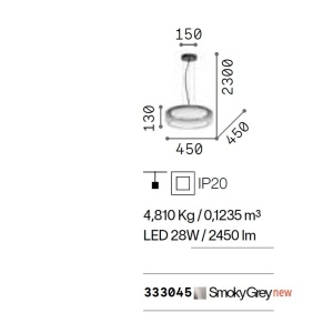 Lustra LED suspendata Topico sp d45 242315 universul-luminii.ro
