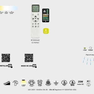 Lustra LED, Ventilator cu telecomanda, SOHO aspect lemn MA-8722 172255 universul-luminii.ro