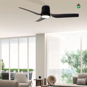 Lustra LED, Ventilator cu telecomanda, USHUAIA aspect lemn MA-8719 247445 universul-luminii.ro
