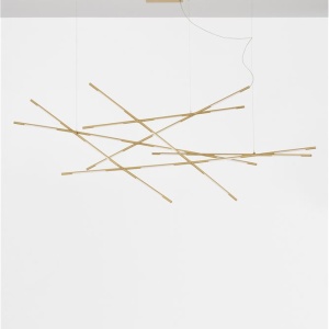 Lustra LED XL suspendata design modern RACCIO aurie - Img 4
