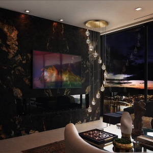 Lustra LED XXL casa scarii design modern decorativ Aquaria 12L aurie 109965 universul-luminii.ro