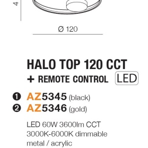 Lustra LED XXL cu telecomanda design modern circular HALO TOP 120 CCT GO 67175 universul-luminii.ro