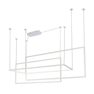 Lustra LED XXL suspendata design modern GEOMETRIC alba P0272 MX