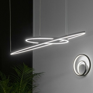Lustra LED XXL suspendata design slim Oracle d150 round 3000k dali alb - Img 2
