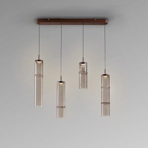 Lustra liniara cu 4 pendule suspendate LED Canas - Img 6