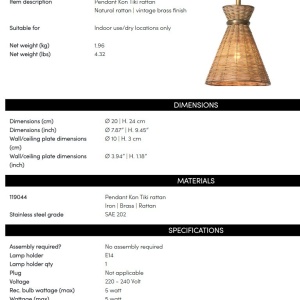 Lustra LUX design natural Kon Tiki 168165 universul-luminii.ro