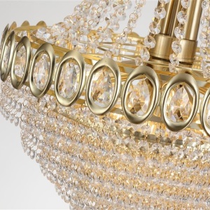 Lustra metal alama satinata, cristal transparent Louis Phillipe 628525 universul-luminii.ro