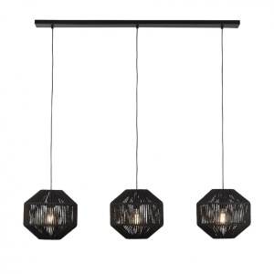 Lustra modena cu 3 pendule Wicker 11201-3BK SRT