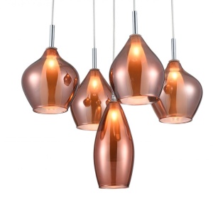 Lustra moderna AMBER MILANO 5 cupru ZZ AZ3172 80265 universul-luminii.ro
