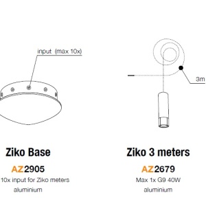 Lustra moderna cu 10 pendule de 3metri Ziko G9 negru 181115 universul-luminii.ro