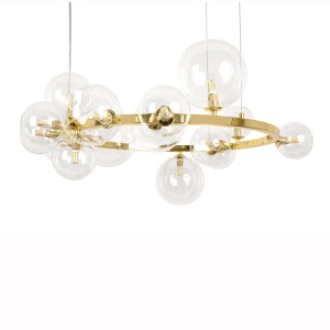 Lustra moderna cu 15 de surse de lumina LINEA R85 auriu
