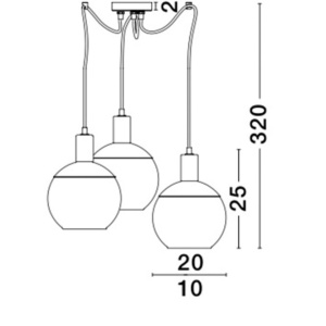 Lustra moderna design decorativ Aubrey 3L NVL-8823002 78005 universul-luminii.ro