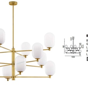 Lustra moderna design deosebit cu 12 de surse de lumina BALOR 121455 universul-luminii.ro
