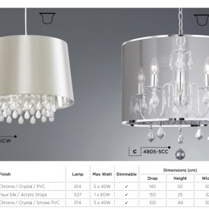 Lustra moderna design elegant Venetian 1485-5CC SRT - Img 8