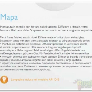 Lustra moderna,inaltime reglabila, glob diametru 30cm MAPA SP1 D30 009087 48345 universul-luminii.ro