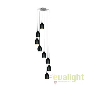 Lustra moderna Izza 8 Black 61215 universul-luminii.ro