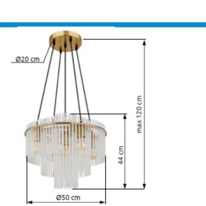 Lustra moderna suspendata GORLEY satin - Img 6