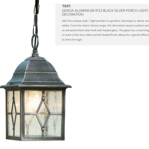 Lustra / Pendul de exterior stil traditional IP23 Genoa 1641 SRT 75385 universul-luminii.ro