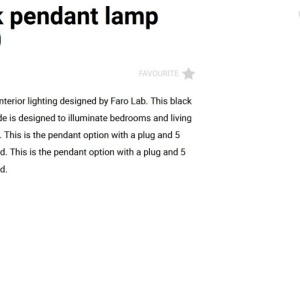Lustra/Pendul decorativ cu cablu si stecher CONGA negru - Img 3