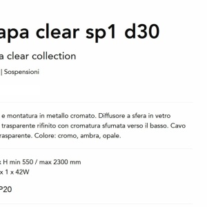 Lustra/Pendul design decorativ Mapa clear sp1 d30 - Img 4