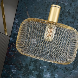 Lustra/pendul design decorativ modern Osiris auriu - Img 3