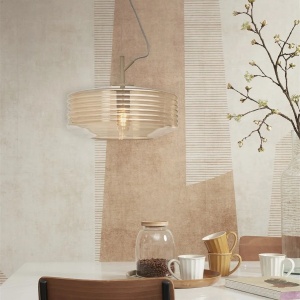Lustra/Pendul design decorativ Verona ribbed, amber 224355 universul-luminii.ro