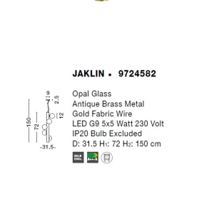 Lustra / Pendul design modern Jaklin 5L alama antique NVL-9724582 76715 universul-luminii.ro