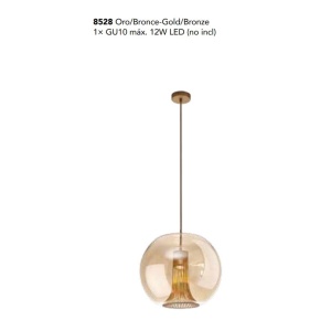 Lustra, Pendul design modern KRISS auriu/ bronz - Img 3