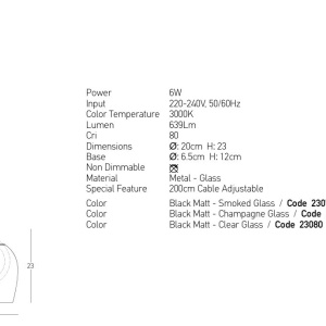 Lustra, Pendul design modern LED LIGHT sampanie 233365 universul-luminii.ro