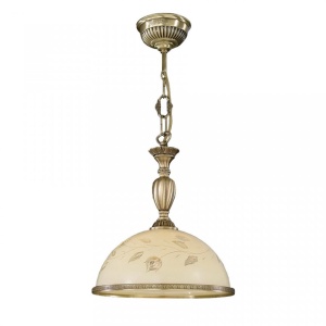 Lustra/Pendul din alama cu sticla decorata design italian D-28cm 6208