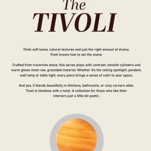 Lustra pendul din travertin Tivoli sand 248745 universul-luminii.ro